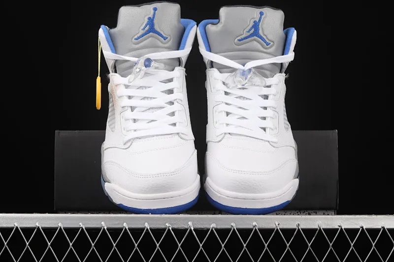 All categories Air Jordan Jordan series basketball shoes Air Jordan 5 G version Air Jordan 5 "Stealth 2.0" AJ5 Joe 5 white and blue color 440888-140